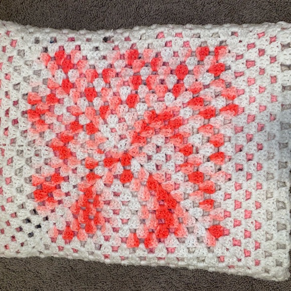 Handknit Crochet Throw Blanket 42X42” - Picture 10 of 13